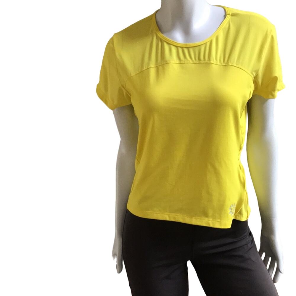 Vintage Cannondale Cycling Biking Short Sleeve Shirt Pockets Yellow Size XS